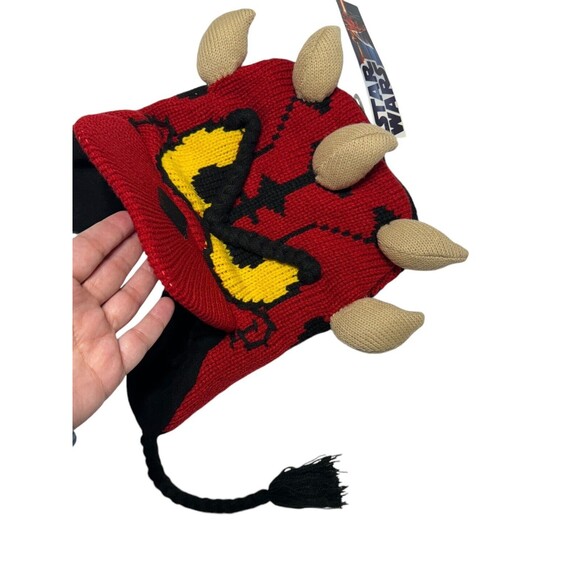 Disney Parks Authentic OG Star Wars Darth Maul Red & Black Beanie Hat One Size - Picture 5 of 10